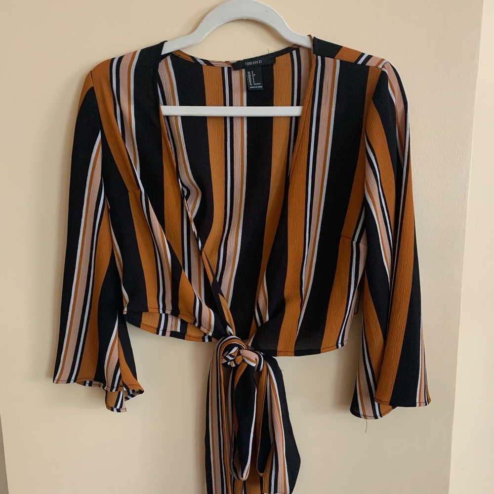 Multi orange colored crop top